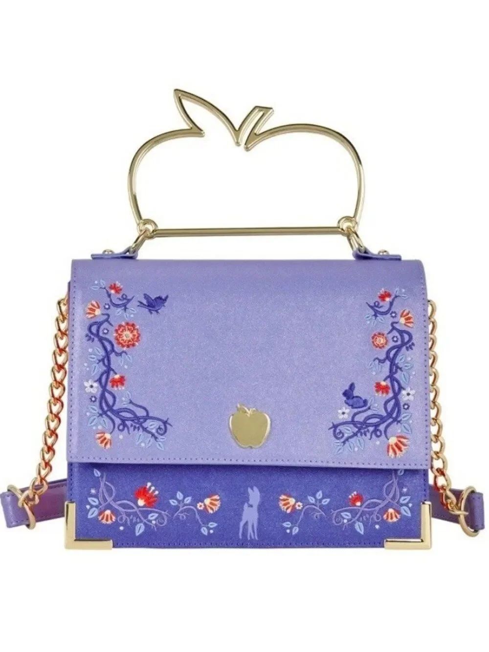 Loungefly Disney Princess Snow White Shimmer Crossbody Purse Embroidered NWT